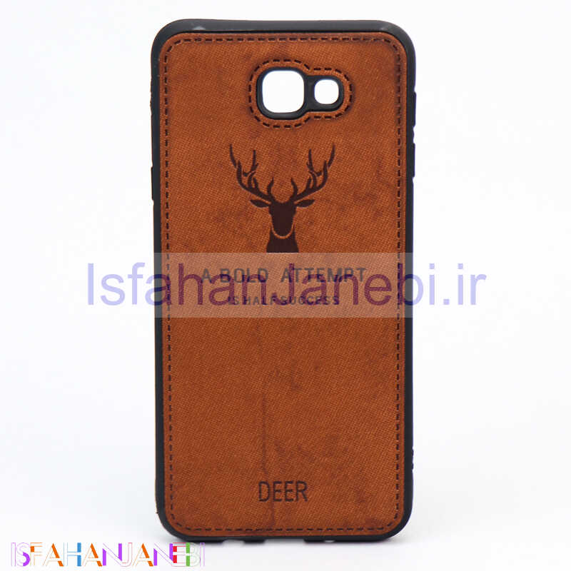 اصفهان جانبی-قاب چرمی طرح گوزن Samsung J5 Prime قهوه ای