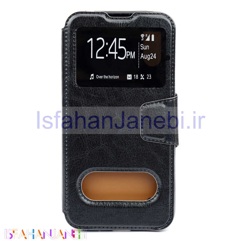 اصفهان جانبی-کیف کلاسوری چرمی Samsung A01 مشکی