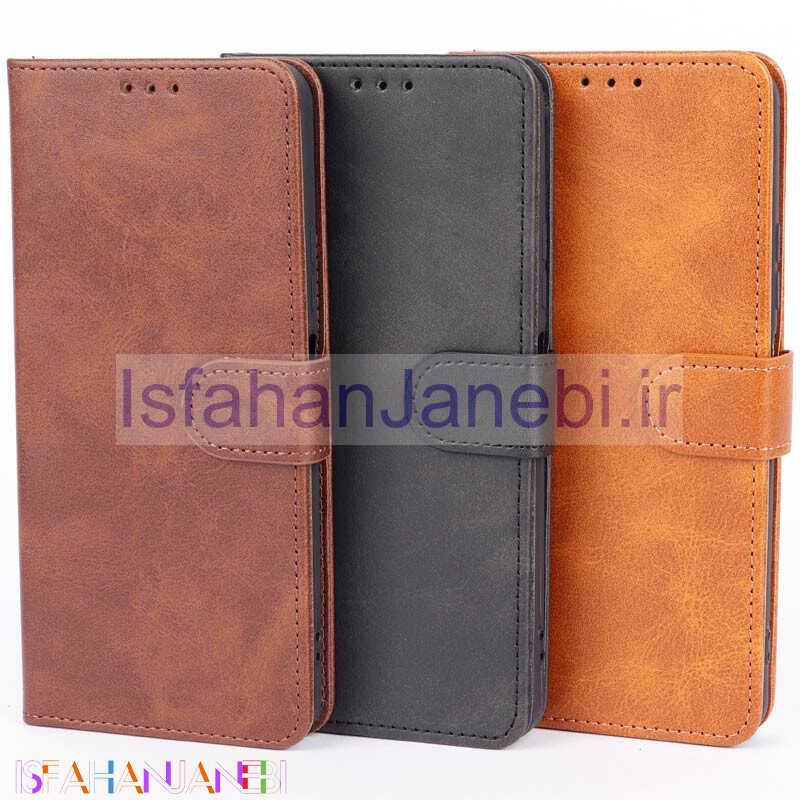 اصفهان جانبی-کیف چرمی مگنتی محافظ لنزدار Xiaomi Redmi Note 12 4G