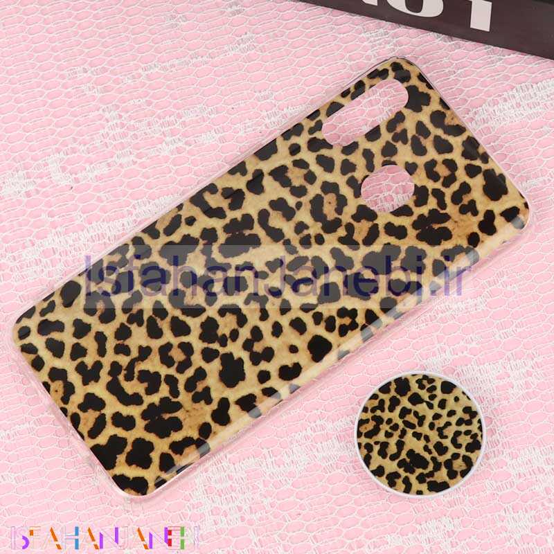 اصفهان جانبی-قاب سوپر IMD دور شفاف پاپ سوکت دار Samsung A20/A30 پلنگی