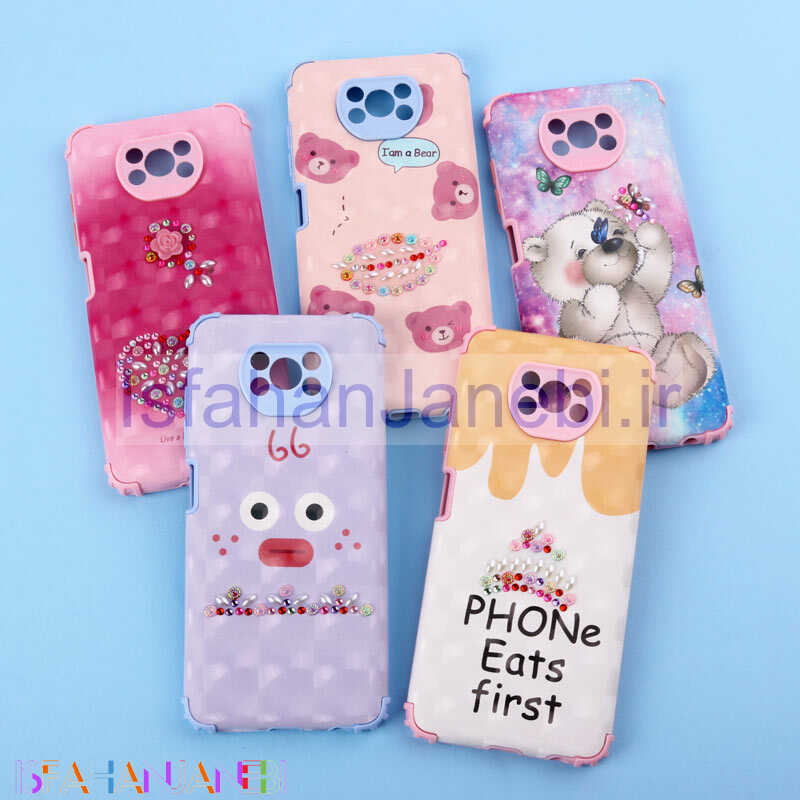 اصفهان جانبی-قاب فانتزی نگین دار کپسولی محافظ لنزدار Xiaomi Poco X3 Pro