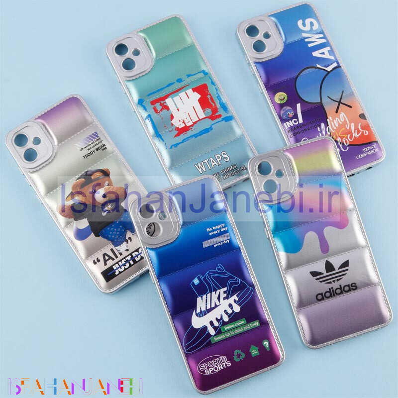 اصفهان جانبی-قاب پافر طرح دار متالیک محافظ لنزدار Samsung Galaxy A05