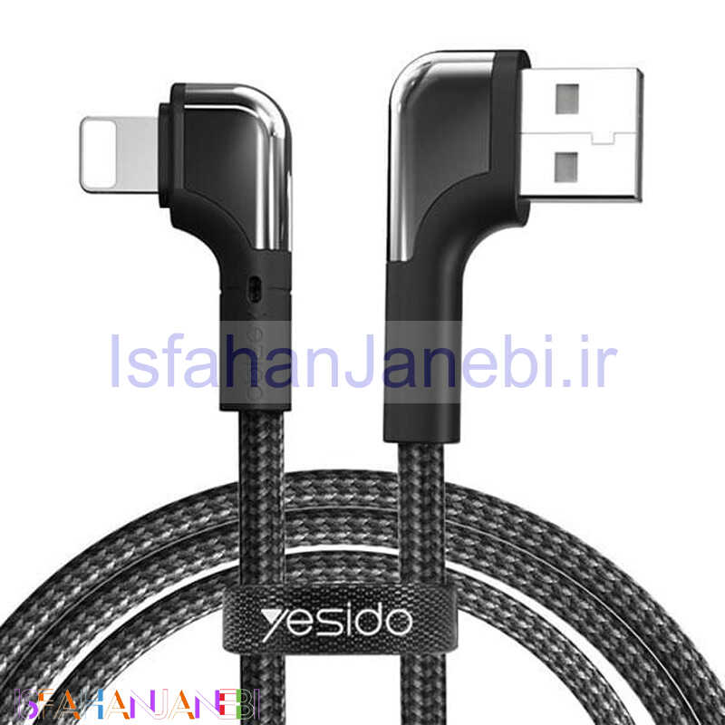 اصفهان جانبی-کابل آیفونی فست شارژ Yesido CA81 2.4A 2m