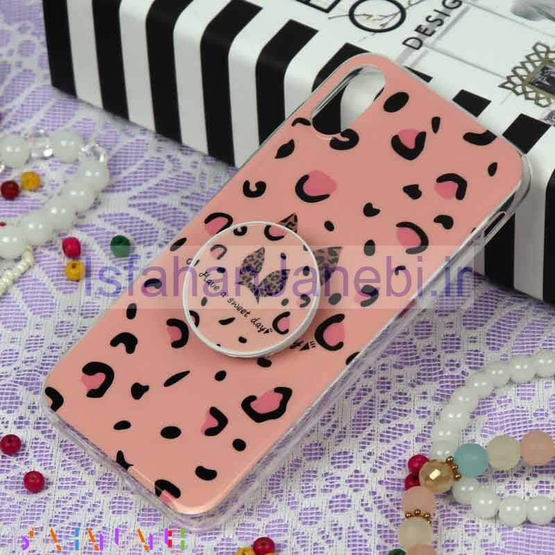 اصفهان جانبی-قاب سوپر IMD دور شفاف پاپ سوکت دار iPhone X/XS خرگوش