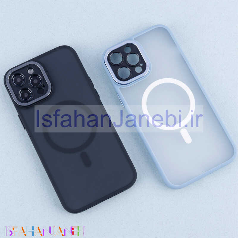 اصفهان جانبی-قاب PC مات Q.Series Focus دور رنگی مگ سیف محافظ لنزدار iPhone 12 Pro Max
