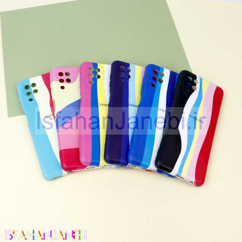 اصفهان جانبی-قاب محافظ لنزدار رنگین کمانی Highcopy سامسونگ Samsung Galaxy A12 سری A
