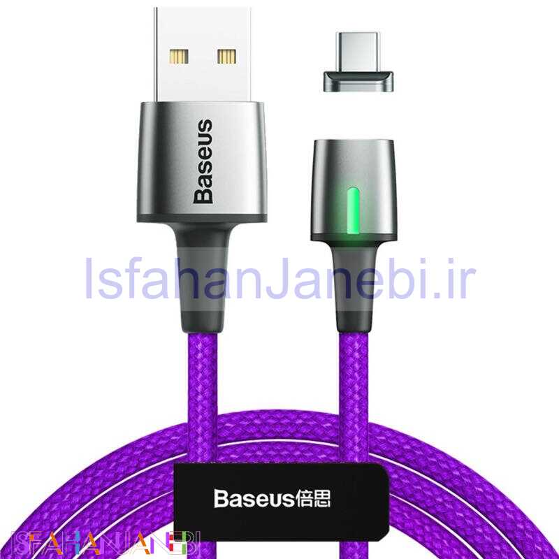 اصفهان جانبی-کابل مگنتی فست شارژ Baseus CATXC-A 3A Type-C 1m