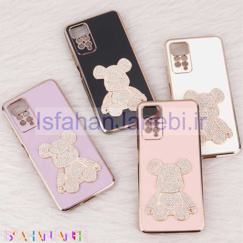 اصفهان جانبی-قاب My Case Power Bear نگین دار محافظ لنزدار Xiaomi Redmi Note 11 Pro سری 1