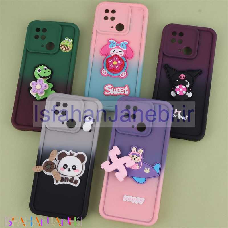 اصفهان جانبی-قاب سیلیکونی شیائومی Redmi 10C اسپینردار محافظ لنزدار دورنگ