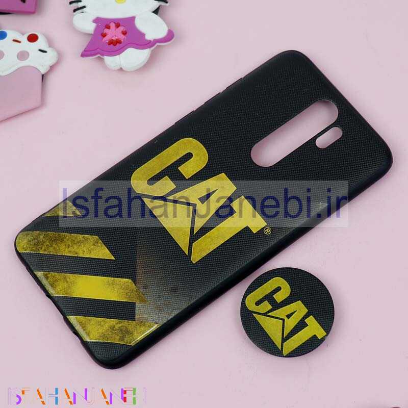 اصفهان جانبی-قاب فانتزی برجسته + پاپ سوکت طرح CAT شیائومی Redmi Note 8 Pro سری D