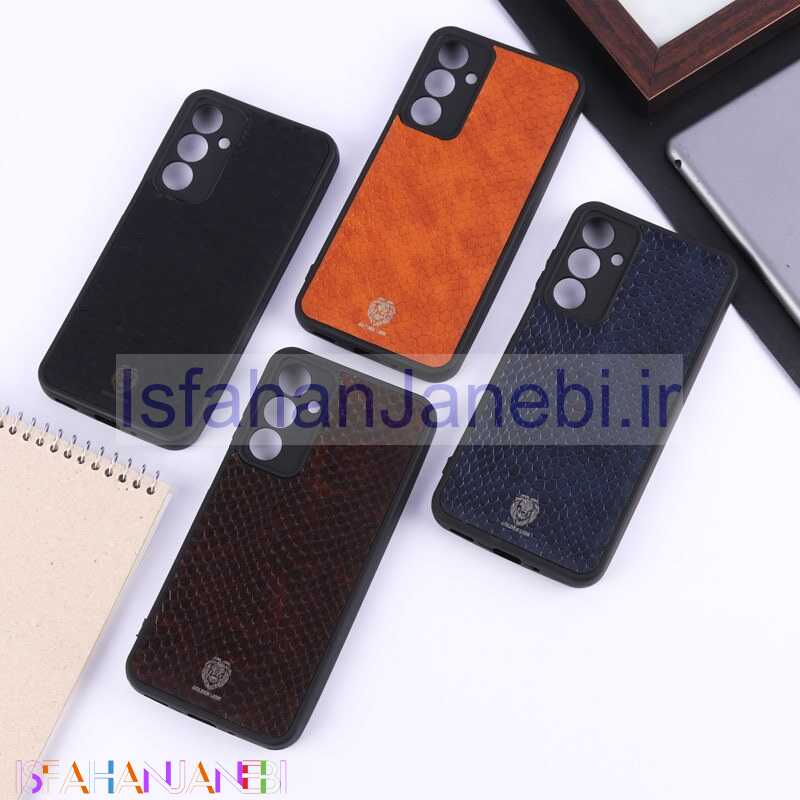 اصفهان جانبی-قاب چرمی پوست ماری Golden Lion سامسونگ Galaxy A16 4G / A16 5G محافظ لنزدار