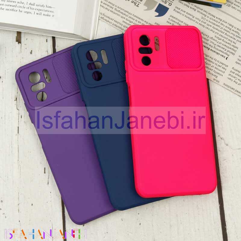 اصفهان جانبی-قاب سیلیکونی محافظ لنزدار کشویی شیائومی Redmi Note 10