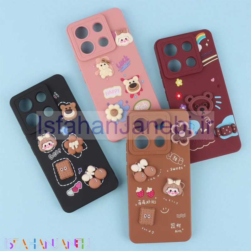 اصفهان جانبی-قاب فانتزی عروسکی Pro Camera محافظ لنزدار Xiaomi Poco X6