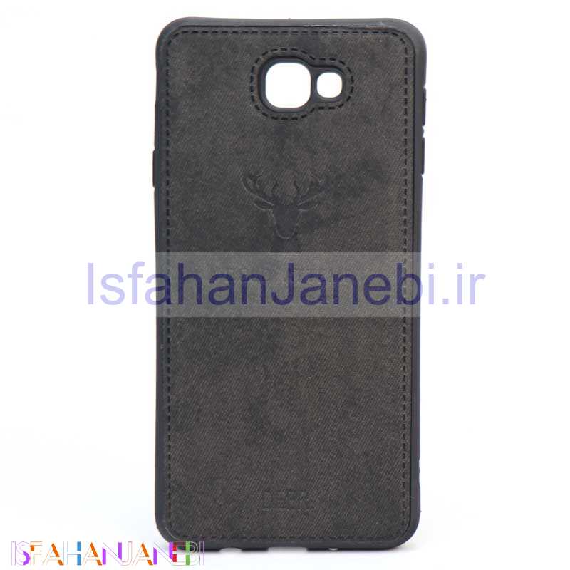 اصفهان جانبی-قاب چرمی طرح گوزن Samsung J7 Prime مشکی