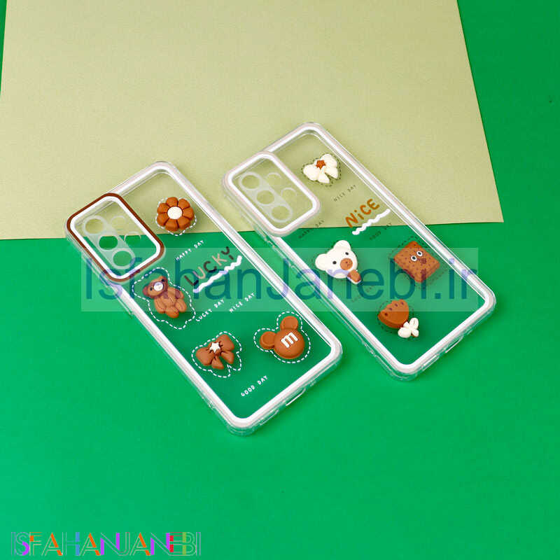 اصفهان جانبی-قاب عروسکی خرس بیسکویتی محافظ لنزدار Samsung Galaxy A33 5G