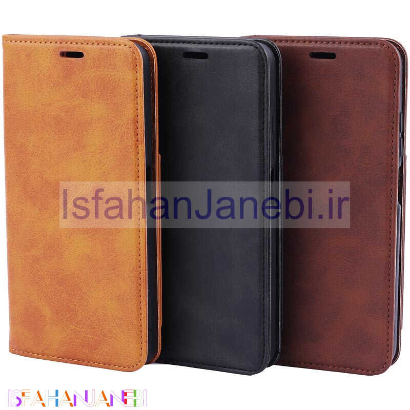 اصفهان جانبی-کیف چرمی Santa Barbara محافظ لنزدار Xiaomi Redmi Note 11 / 11S