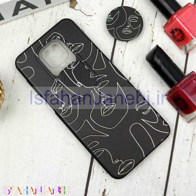 اصفهان جانبی-قاب طرحدار محافظ لنزدار کشویی + پاپ سوکت طرح چهره شیائومی Redmi Note 9s / Note 9 Pro سری B