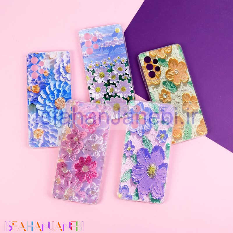 اصفهان جانبی-قاب ژله ای طرحدار گل برجسته محافظ لنزدار Samsung Galaxy A73