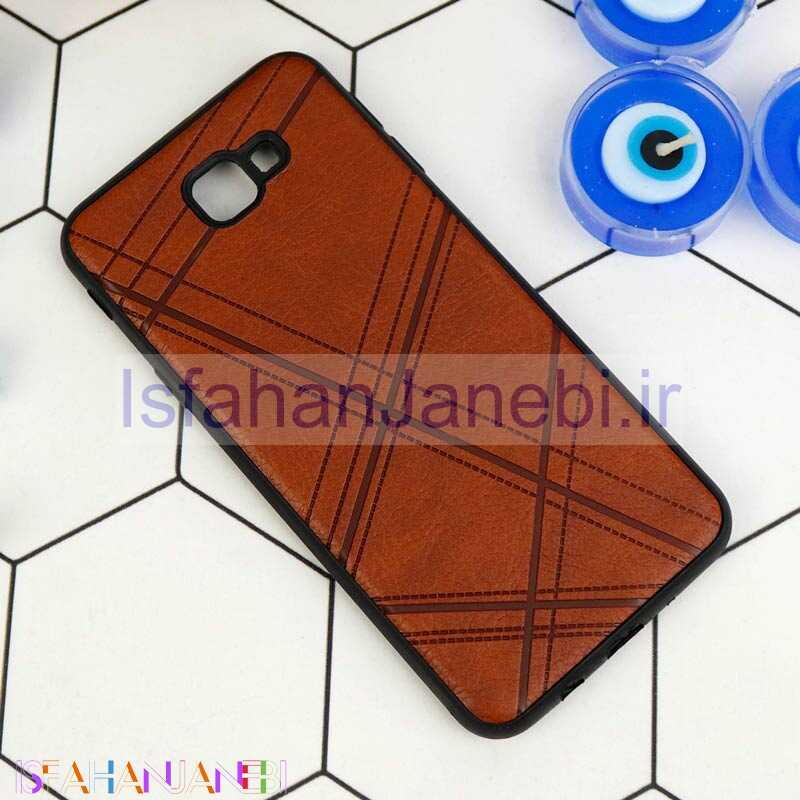 اصفهان جانبی-قاب چرمی ساده Samsung Galaxy J5 Prime قهوه ای