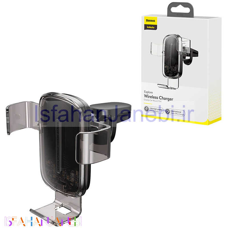 اصفهان جانبی-هولدر دریچه ای شارژر بی سیم فست شارژ Baseus WXYL-K 15W