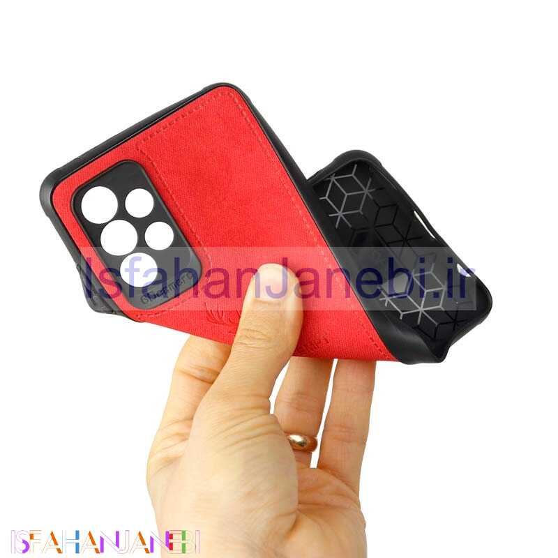 اصفهان جانبی-قاب چرمی طرح گوزن Samsung A52 قرمز