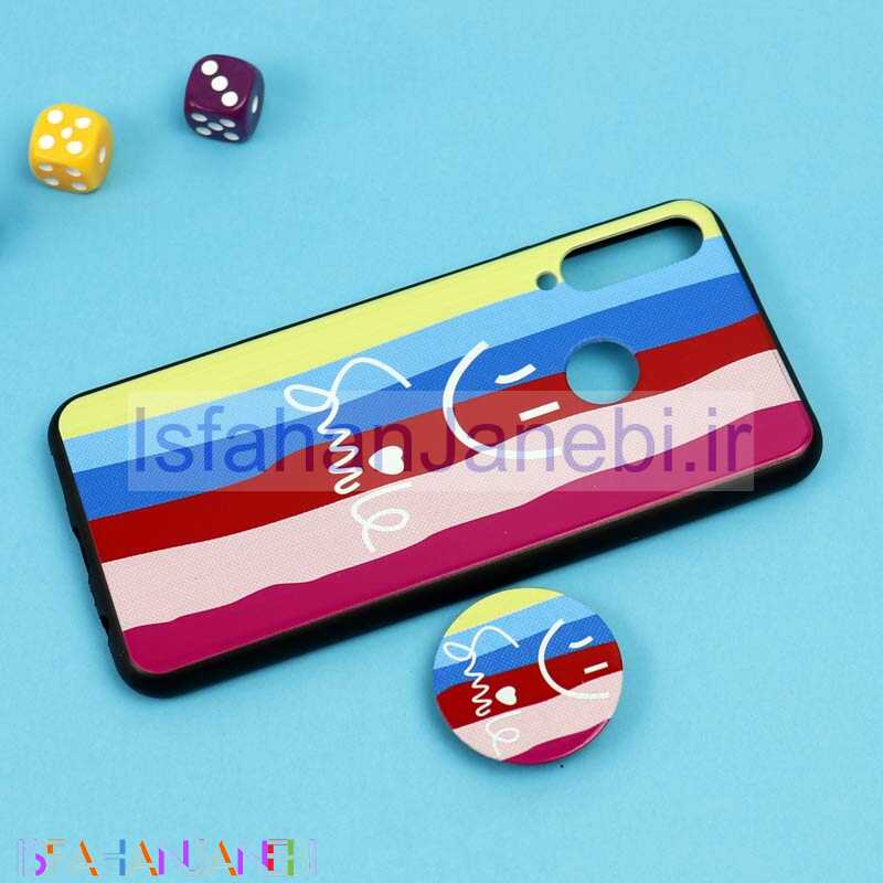 اصفهان جانبی-قاب فانتزی برجسته + پاپ سوکت طرح رنگین کمان هواوی Y6p سری D