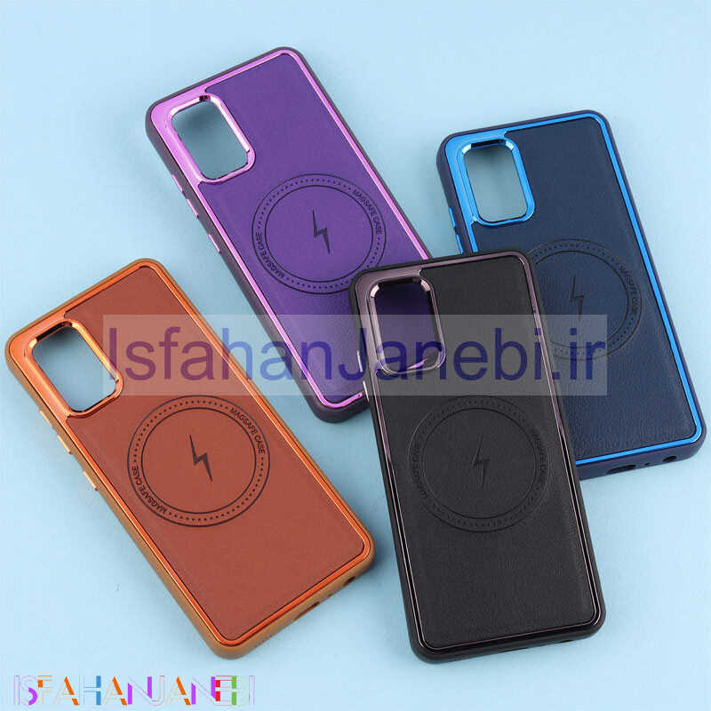 اصفهان جانبی-قاب چرمی مگ سیف سامسونگ Galaxy A32 4G متال ایرون