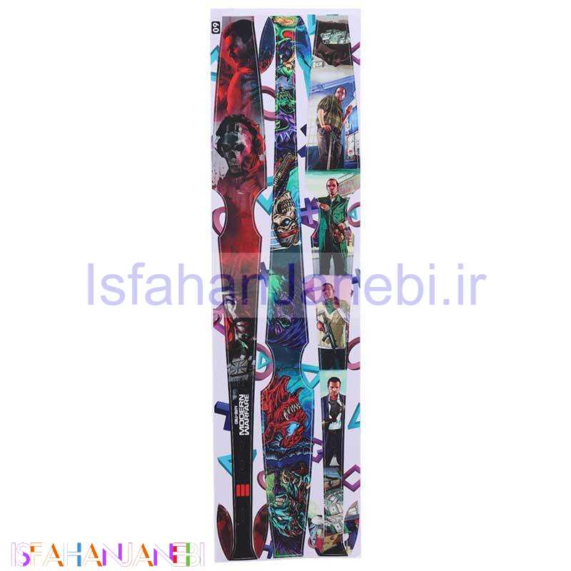 اصفهان جانبی-برچسب محافظ نوار وسط کنسول بازی پلی استیشن 5 اسلیم طرحدار بسته 3 عددی کد 9