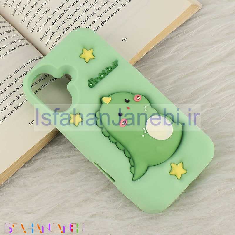 اصفهان جانبی-قاب سیلیکونی فیجت دار آیفون iPhone 16 برجسته طرح Dinosaur