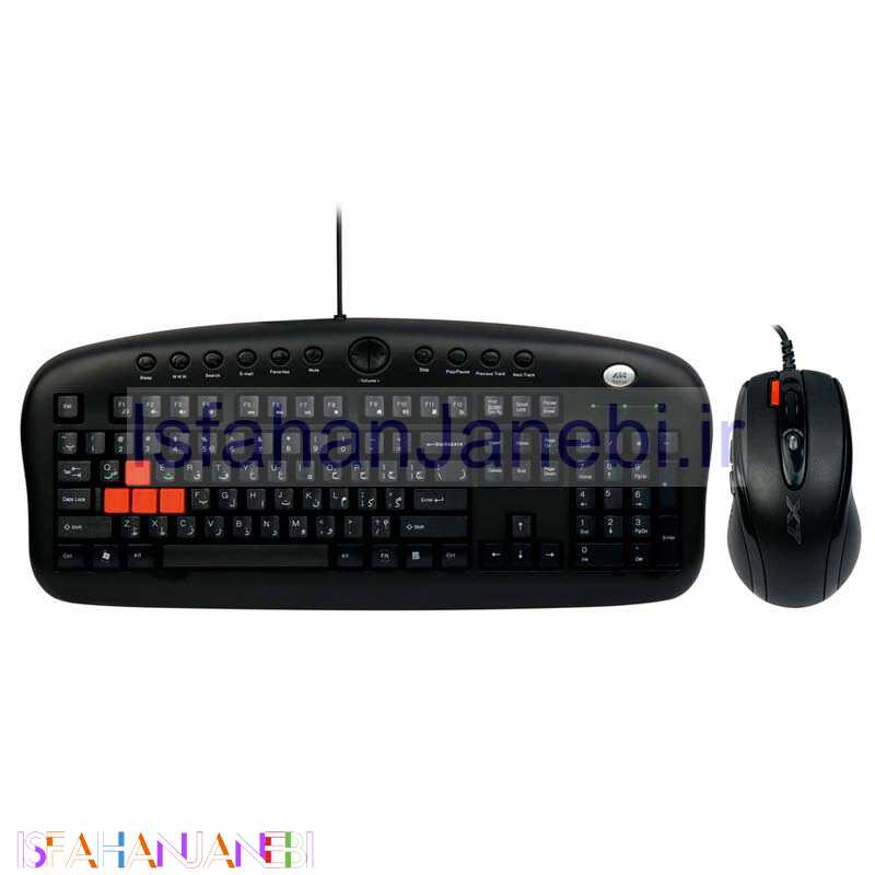 اصفهان جانبی-کیبورد و موس گیمینگ ای فورتک KX-2810BK