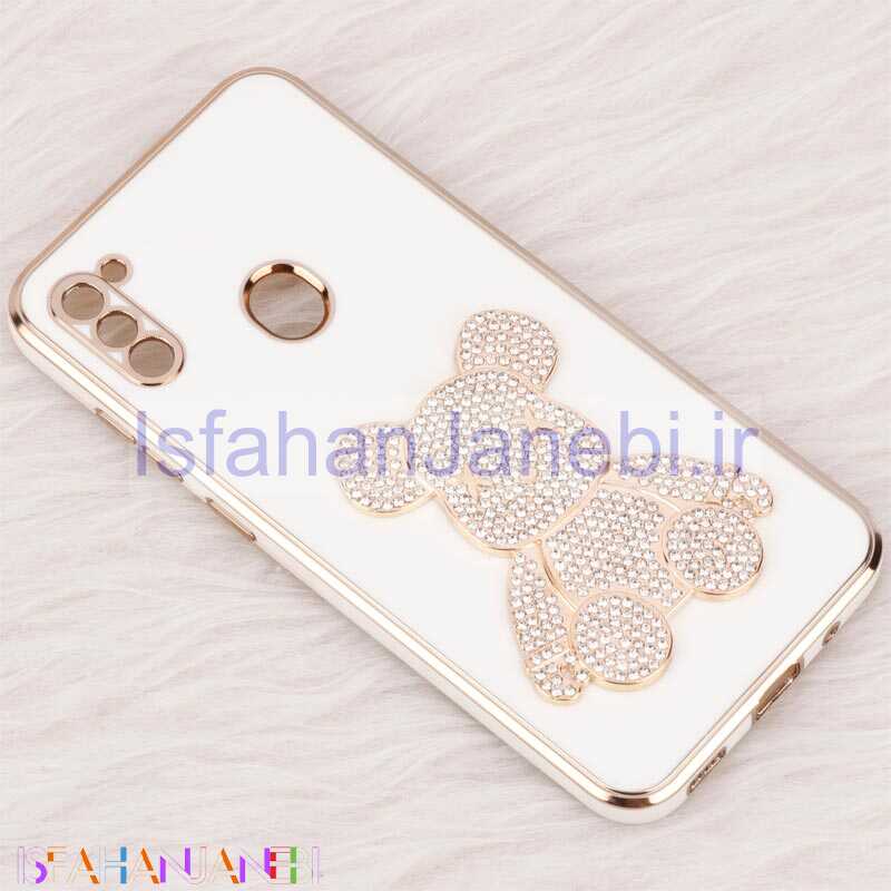 اصفهان جانبی-قاب My Case Power Bear نگین دار محافظ لنزدار Samsung Galaxy A11