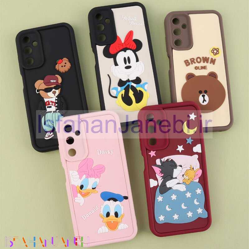 اصفهان جانبی-قاب سولید سامسونگ Galaxy A05s کارتونی برجسته محافظ لنزدار