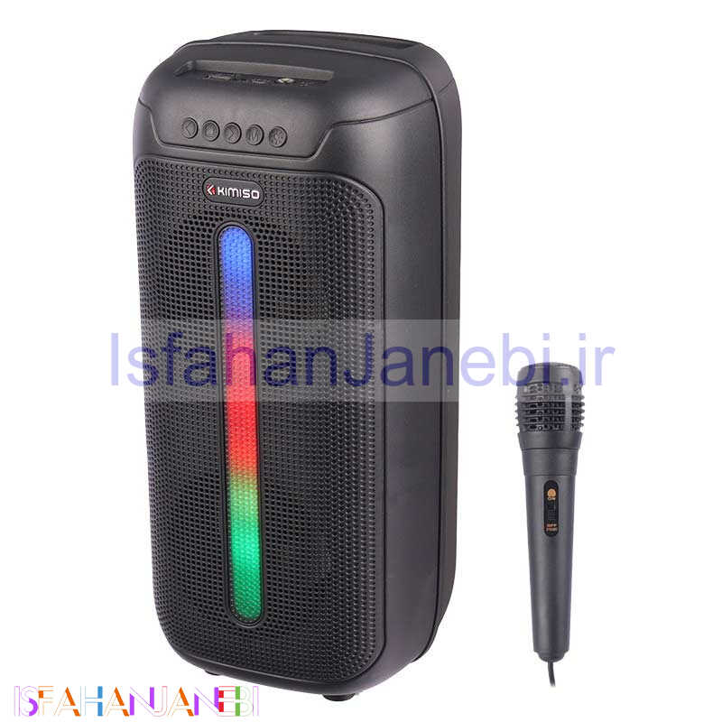 اصفهان جانبی-اسپیکر بلوتوثی رم و فلش خور Kimiso QS-2411 + میکروفون