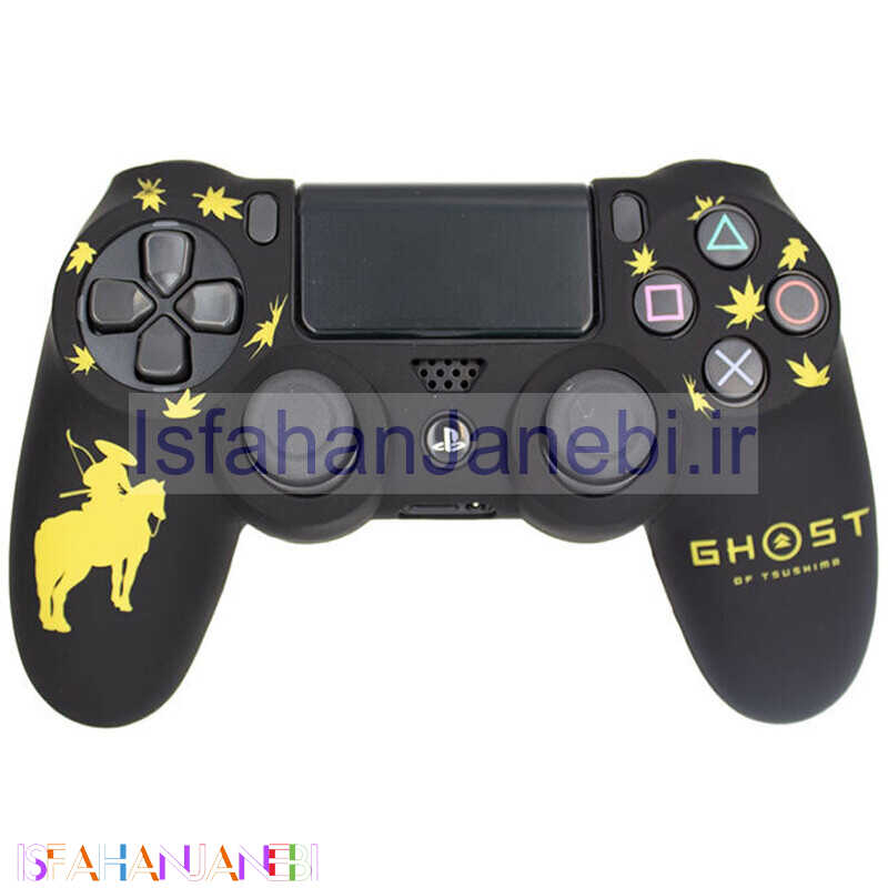 اصفهان جانبی-روکش دسته بازی PS4 طرح شبح تسوشیما مشکی زرد