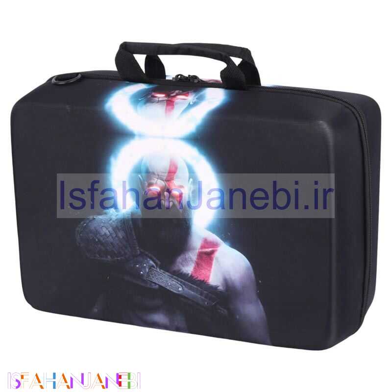 اصفهان جانبی-کیف کنسول بازی PS5 Slim طرح God of War Ragnarok کد 5