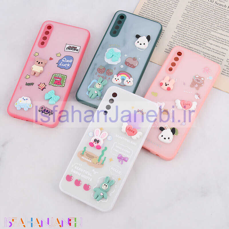 اصفهان جانبی-قاب شاینی سامسونگ Galaxy A30s / A50 / A50s عروسک برجسته محافظ لنزدار