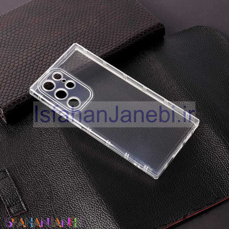 اصفهان جانبی-قاب ژله ای ضربه گیر بی رنگ محافظ لنزدار Samsung Galaxy S22 Ultra