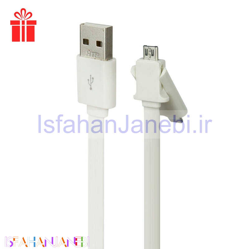 اصفهان جانبی-کابل 2 سر Flat 2 in 1 Lightning / MicroUSB 1m