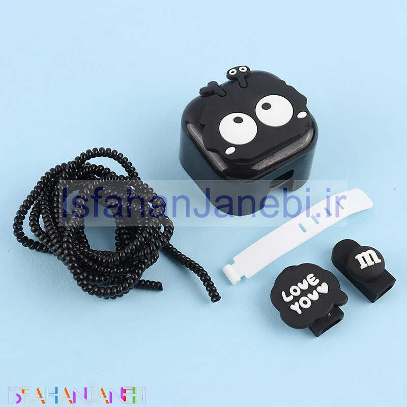 اصفهان جانبی-ست محافظ کابل و کلگی شارژر آیفون طرح میکروب