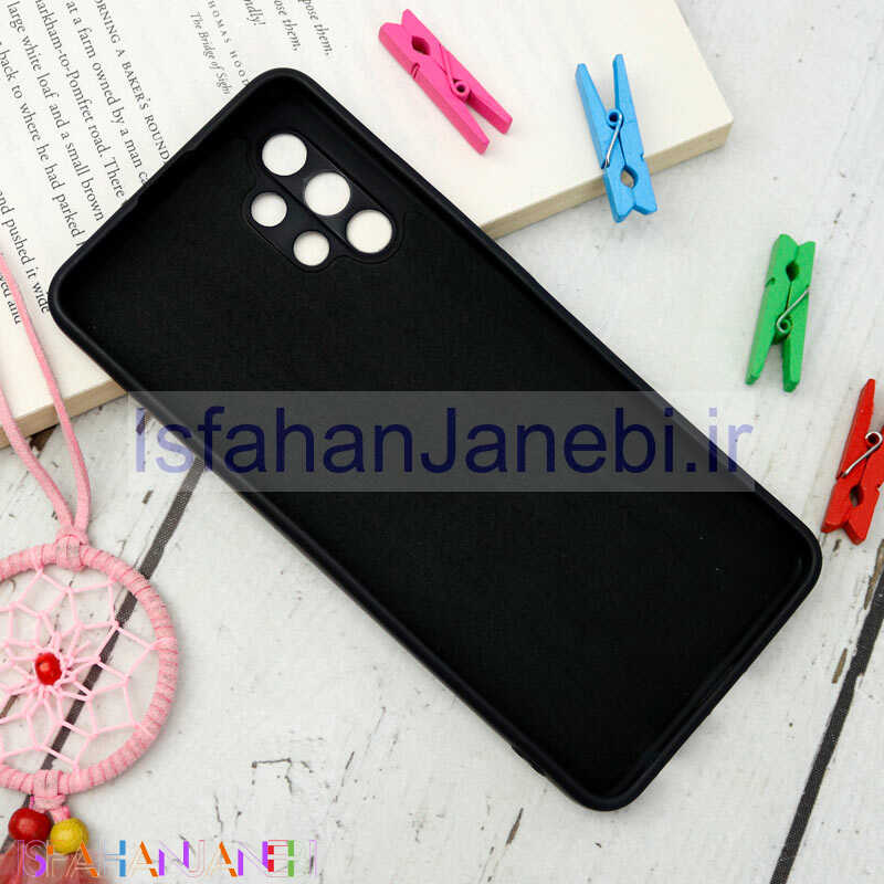 اصفهان جانبی-قاب سیلیکونی مشکی طرح Nike + پاپ سوکت Samsung Galaxy A32 4G