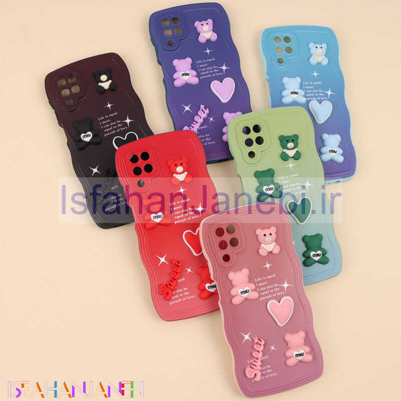 اصفهان جانبی-قاب رنگی مات عروسک برجسته محافظ لنزدار Samsung Galaxy A12 / M12