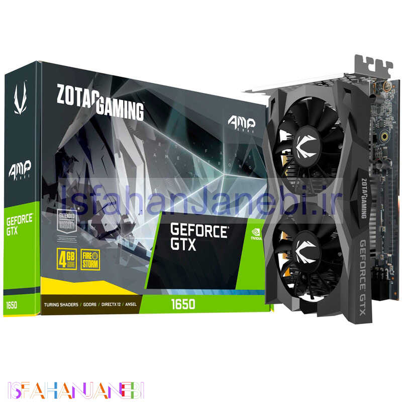 اصفهان جانبی-کارت گرافیک Zotac Gaming GeForce GTX 1650 AMP Core 4GB GDDR6 128Bit