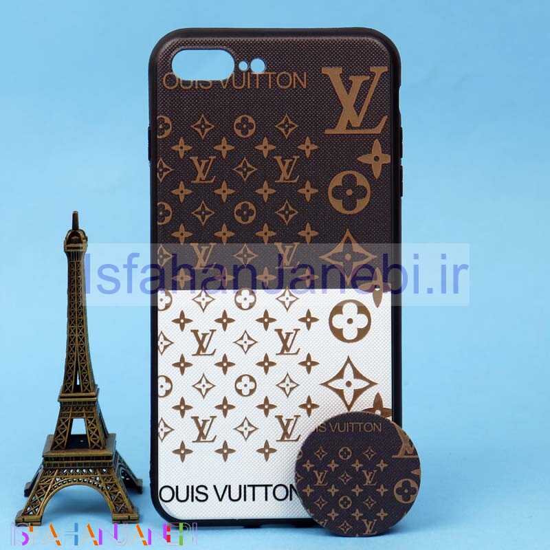 اصفهان جانبی-قاب فانتزی برجسته + پاپ سوکت طرح LV آیفون iPhone 7 Plus / 8 Plus سری D