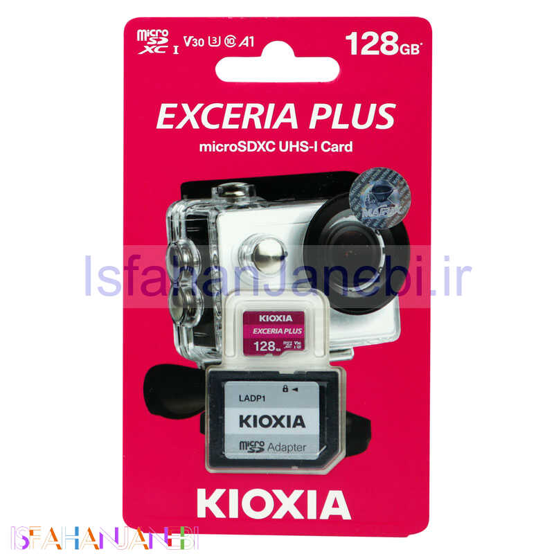 اصفهان جانبی-رم میکرو 128 گیگ کیوکسیا Kioxia EXCERIA A1 U3 V30 C10 100MB/s + خشاب