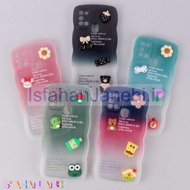 اصفهان جانبی-قاب عروسکی برجسته دو رنگ محافظ لنزدار Samsung Galaxy A21s