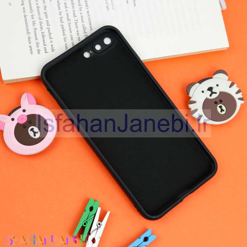 اصفهان جانبی-قاب سیلیکونی خرس TED محافظ لنزدار iPhone 7 Plus / 8 Plus مشکی
