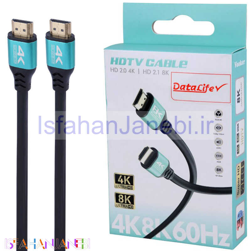 اصفهان جانبی-کابل HDMI 4K دیتالایف Datalife طول 3 متر