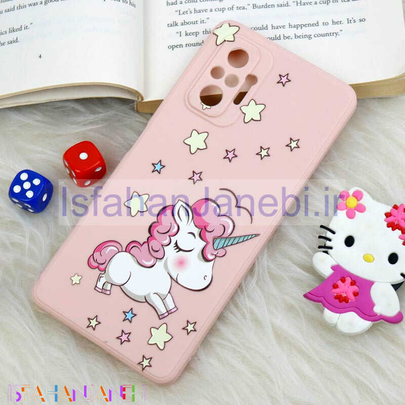 اصفهان جانبی-قاب سیلیکونی عروسکی محافظ لنزدار طرح یونیکورن 1 شیائومی Xiaomi Redmi Note 10 Pro