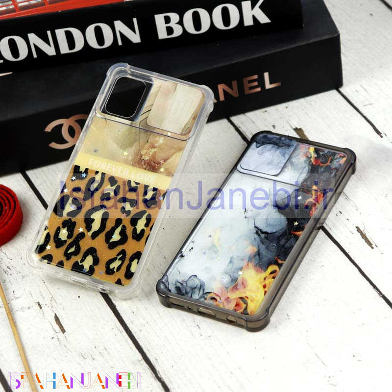 اصفهان جانبی-قاب طرحدار محافظ لنزدار کشویی ایربگ دار Samsung Galaxy A31