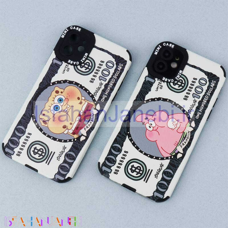 اصفهان جانبی-قاب ژله ای طرح باب اسفنجی محافظ لنزدار iPhone 11